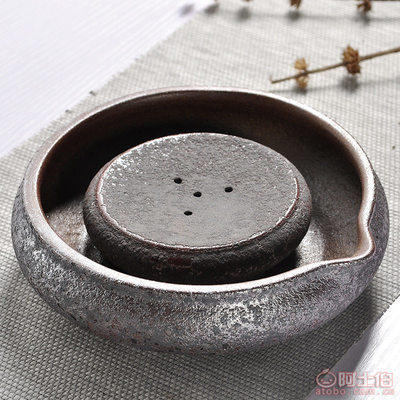 【銘燦瓷業廠家批發日式粗陶干泡臺柴燒復古鐵銹釉壺承禪意茶具配件壺承MC-MCCY0143MC-MCCY 0143】德化縣銘燦陶瓷研究所 - 產品庫